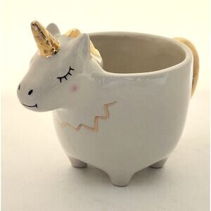 MUG/CUP-UNICORN-White and Gold-Walgreen Company-Holds 12 oz (1.5 Cups)